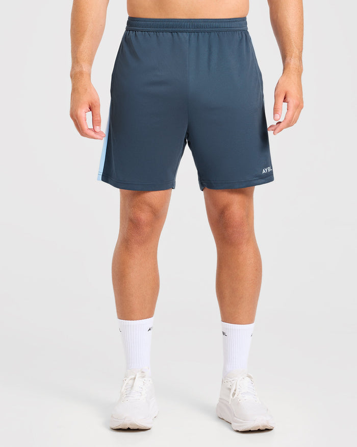 Active Shorts - Muted Navy/Light Blue