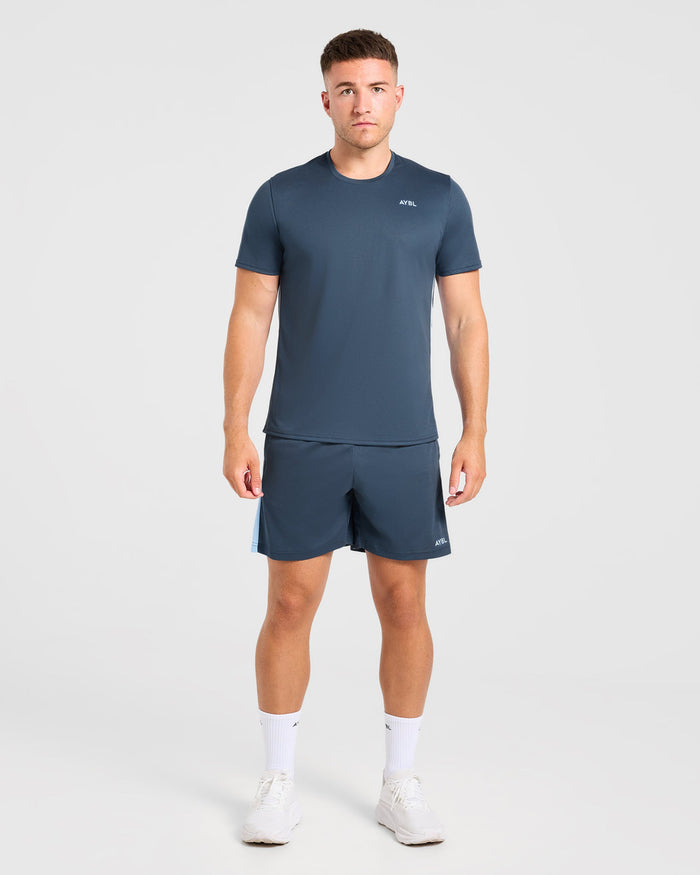 Active Shorts - Muted Navy/Light Blue