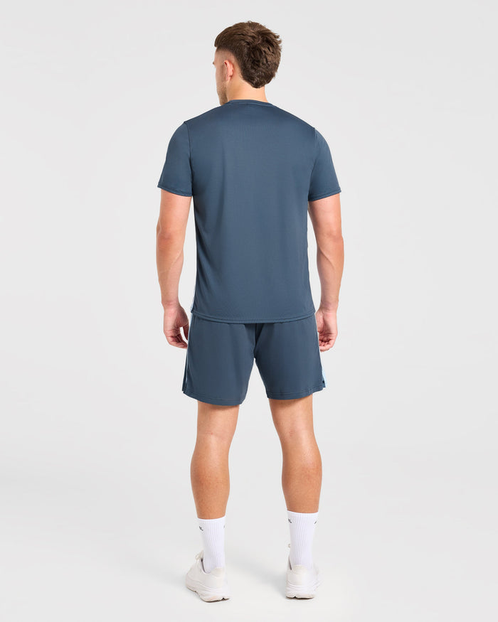 Active Shorts - Muted Navy/Light Blue