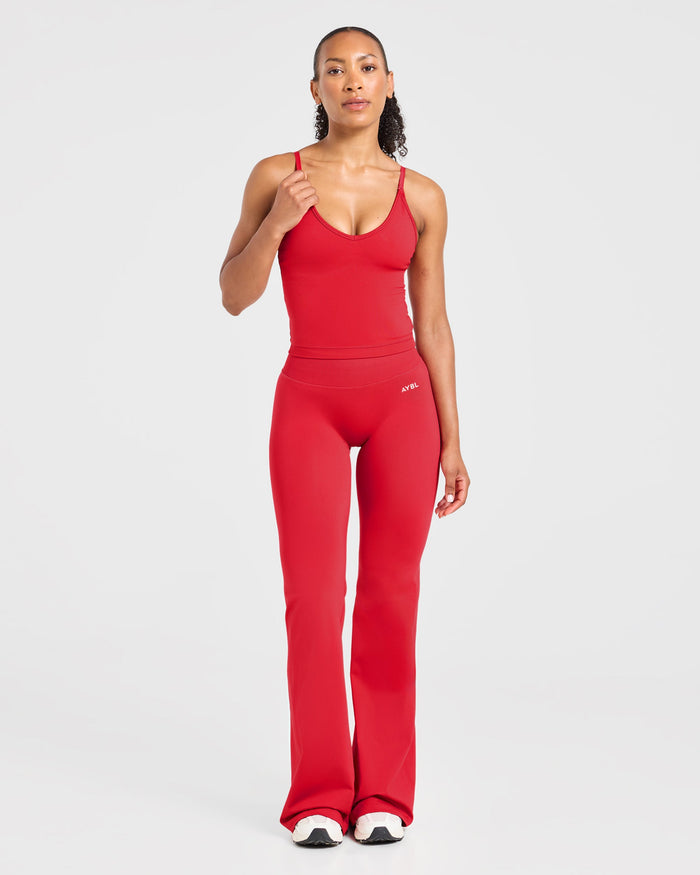 Adapt Seamless Flared Leggings - Salsa Red