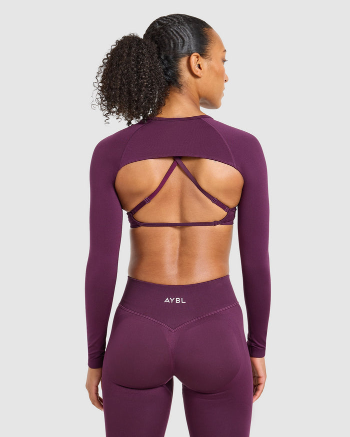 Adapt Seamless Shrug - Midnight Plum