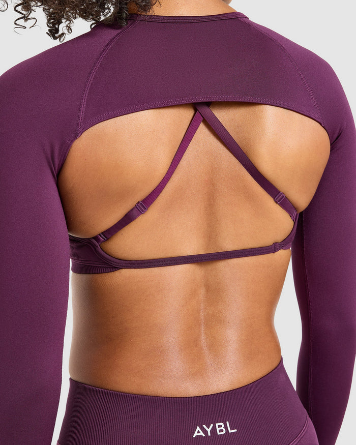 Adapt Seamless Shrug - Midnight Plum