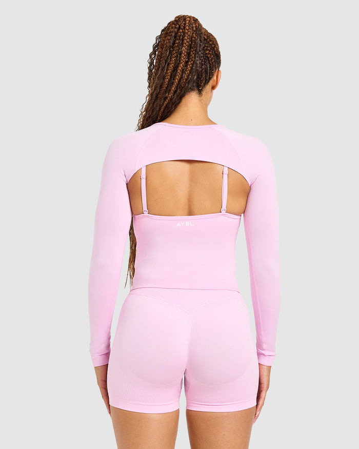Adapt Seamless Shrug - Spring Pink