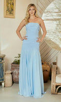 Light Blue Amelia Couture Long Formal Dress 6132