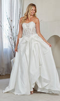 White Amelia Couture Long Prom Dress 2087