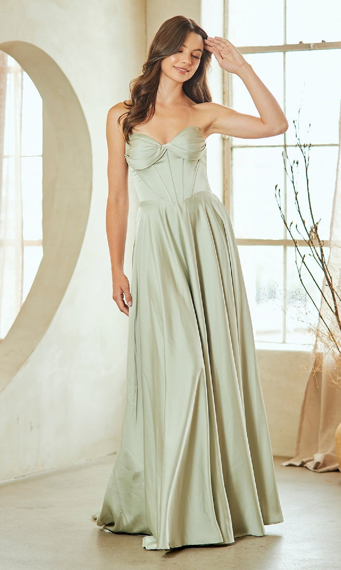 Sage Amelia Couture Long Prom Dress 4053