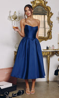 Navy Amoris Long Formal Dress T822