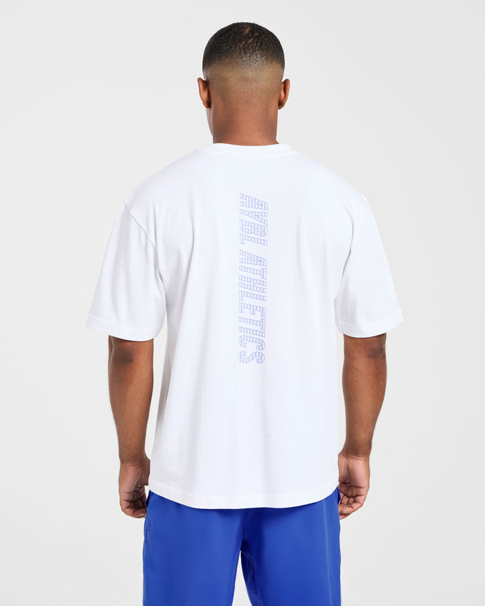 Athletics Performance T Shirt - White/Blue