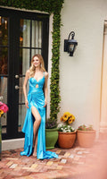 Turquoise Ava Presley Long Formal Dress 47032