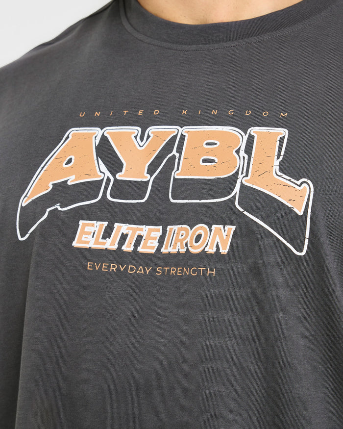 AYBL Elite Iron Oversized T Shirt - Charcoal