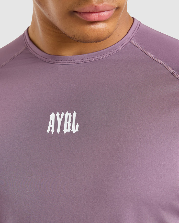 AYBL Iron Club Compression Relaxed T Shirt - Midnight Purple