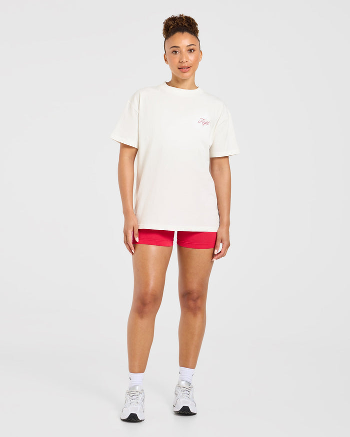 AYBL Lift Lodge Oversized T Shirt - Off White