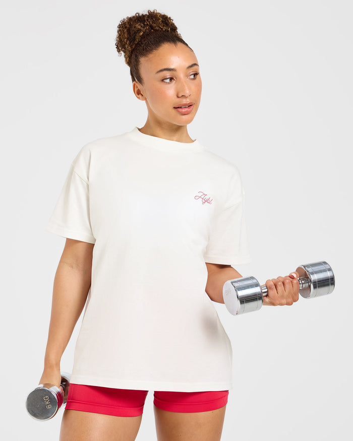 AYBL Lift Lodge Oversized T Shirt - Off White