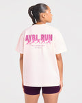 AYBL Run Oversized T Shirt - Baby Pink