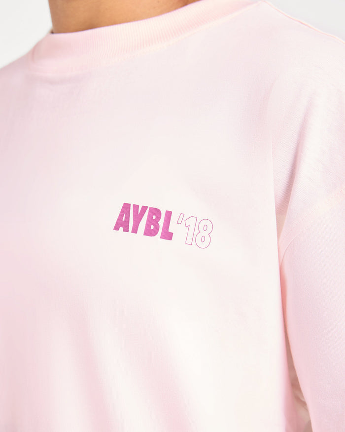 AYBL Run Oversized T Shirt - Baby Pink