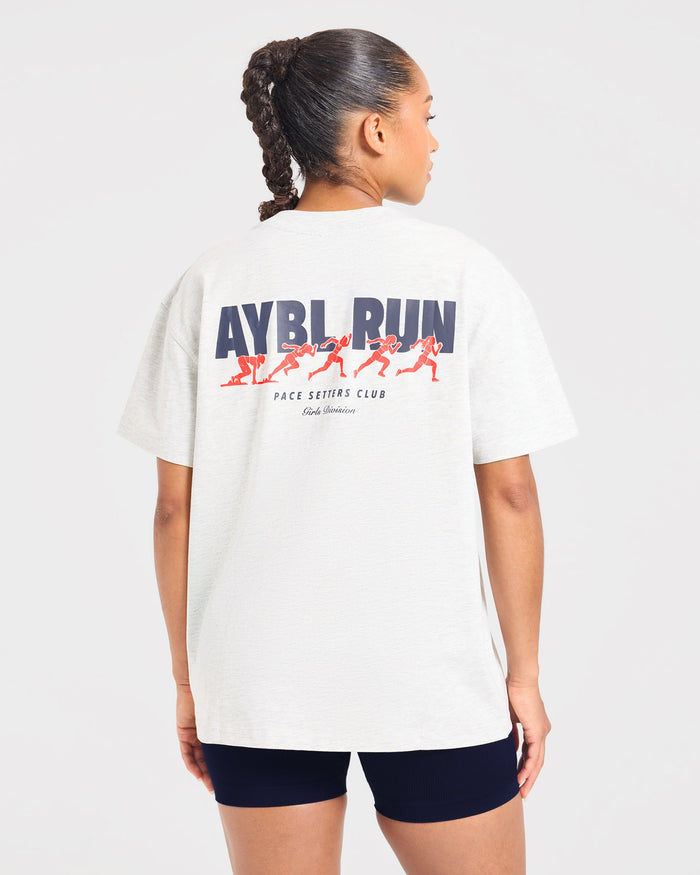 AYBL Run Oversized T Shirt - Heather Grey