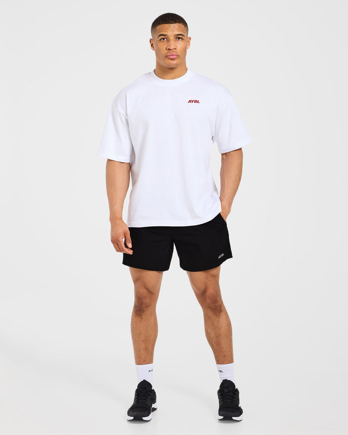 AYBL Sportswear 18 Oversized T Shirt - White/Red