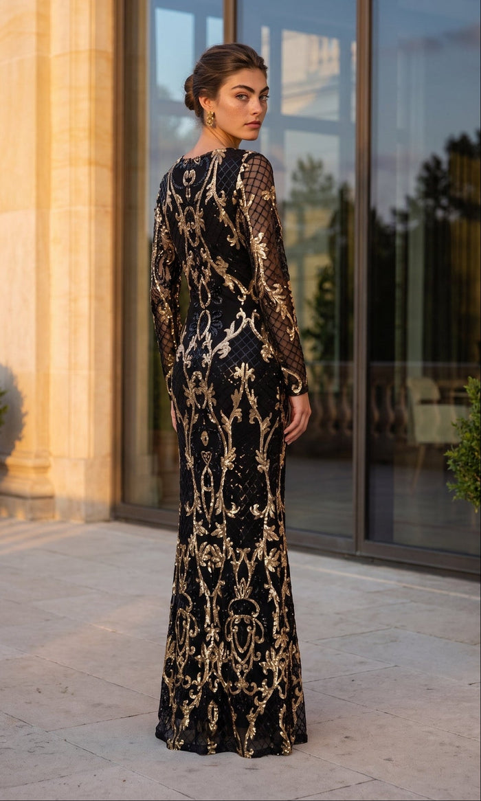 Betsy & Adam Long Formal Dress A26776