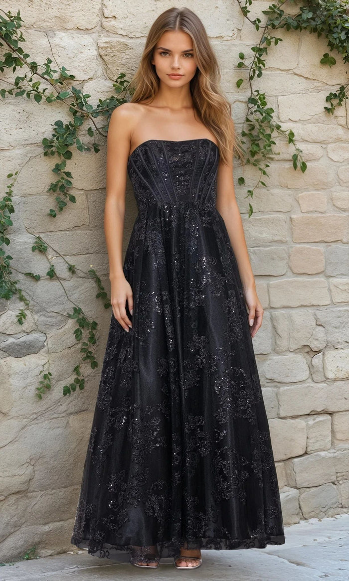 Black Blondie Nites Long Formal Dress 4792BN