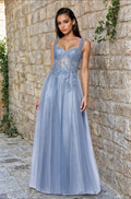 Slate Blondie Nites Long Formal Dress 5311BN