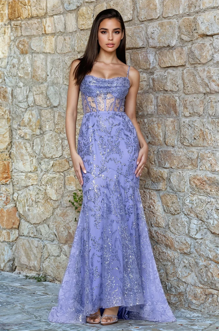 Periwinkle Blondie Nites Long Formal Dress 5315BN