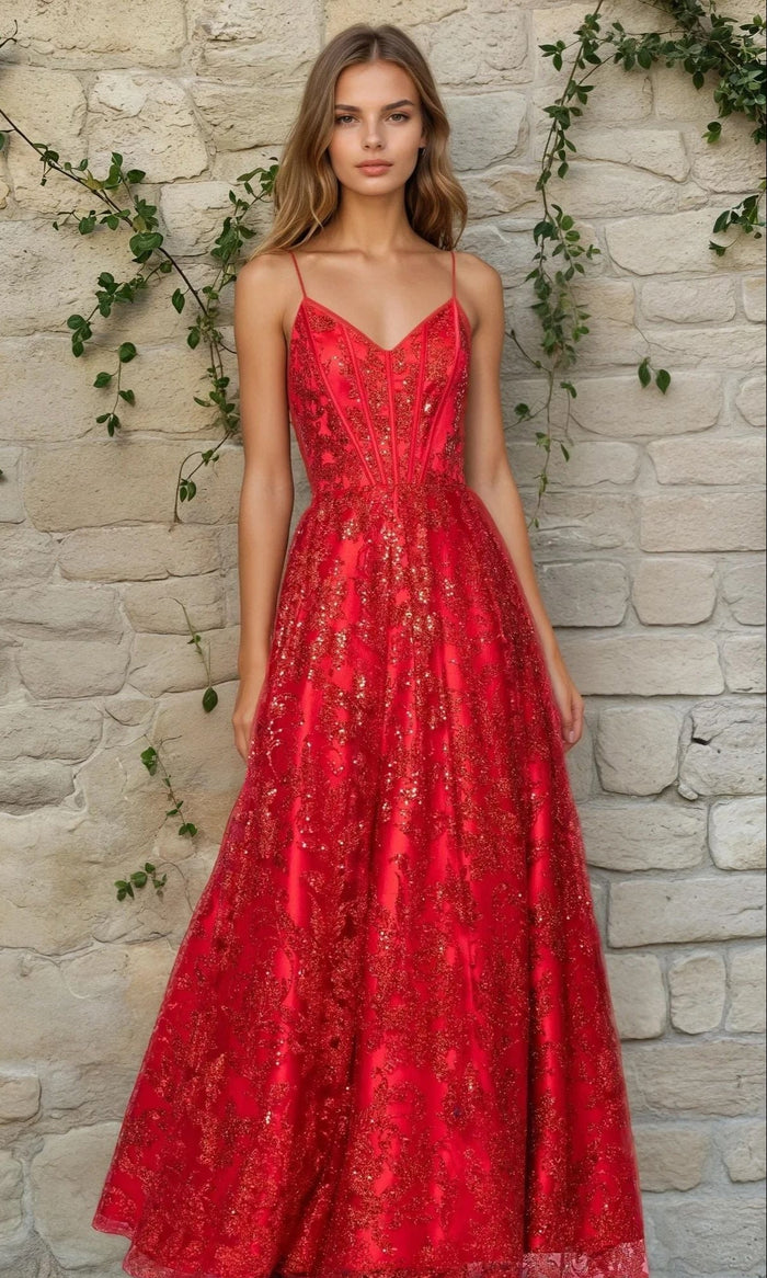 Red Blondie Nites Long Formal Dress 5501BN