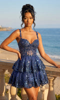 Navy Blondie Nites Short Homecoming Dress 4931BN