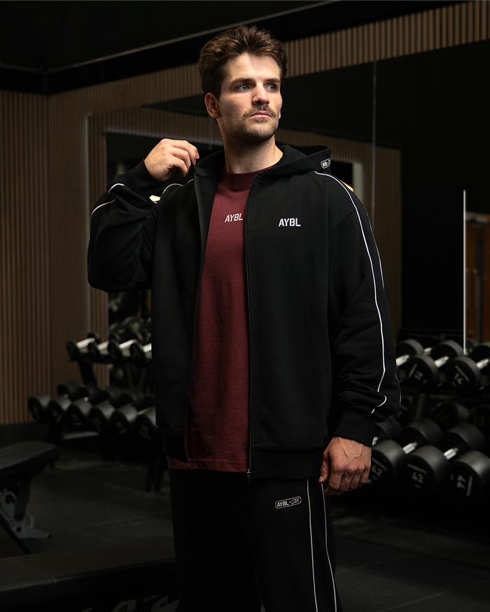 Cam Kissel x Oversized Full Zip Hoodie - Black