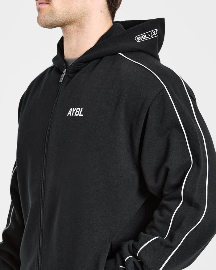 Cam Kissel x Oversized Full Zip Hoodie - Black