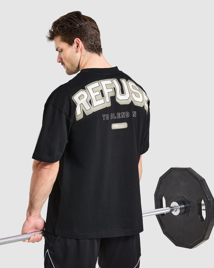 Cam Kissel x Refuse to Blend in Oversized T Shirt - Black