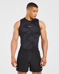 Camo Seamless Tank - Black