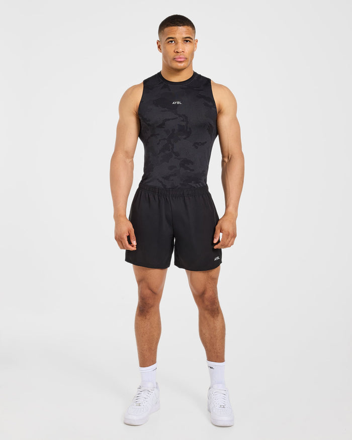 Camo Seamless Tank - Black