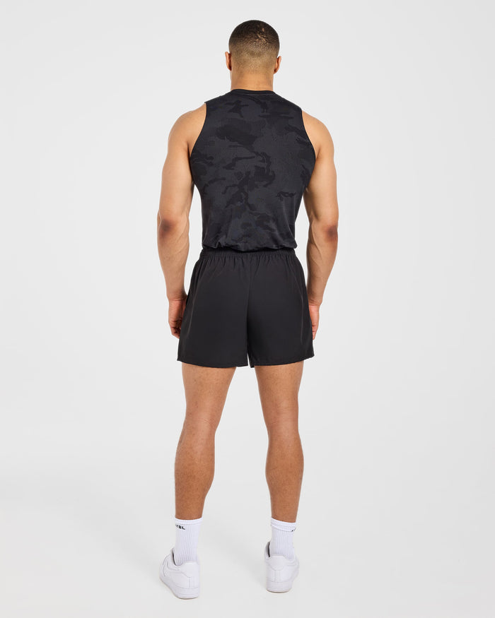 Camo Seamless Tank - Black