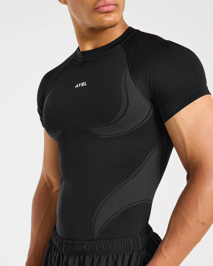 Charge Seamless T Shirt - Black/Charcoal