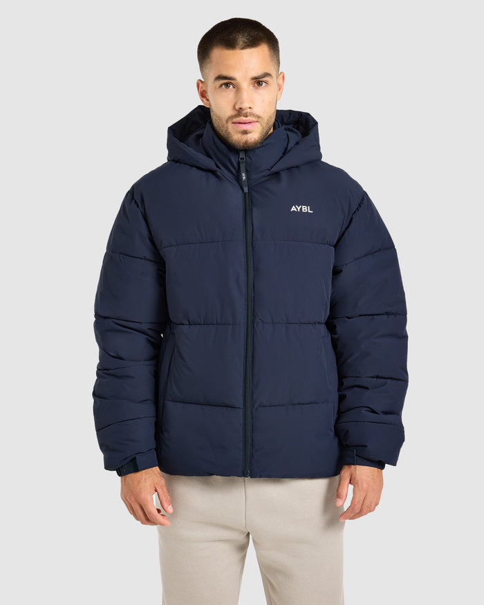 Classic Puffer Coat - Navy