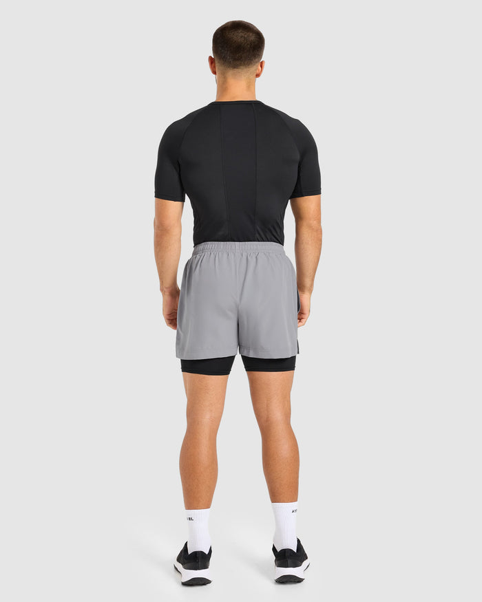 Core 2 in 1 Shorts - Grey/Black