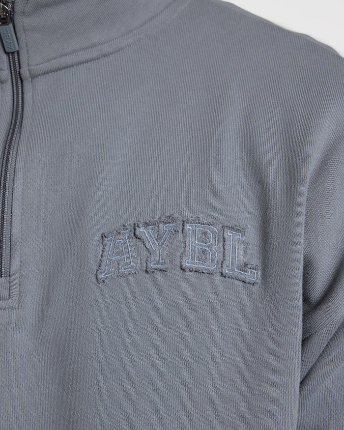 Effortless Oversized 1/4 Zip Pullover - Deep Slate