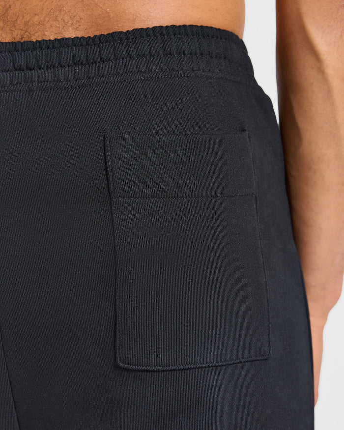 Effortless Oversized Straight Leg Joggers - Black