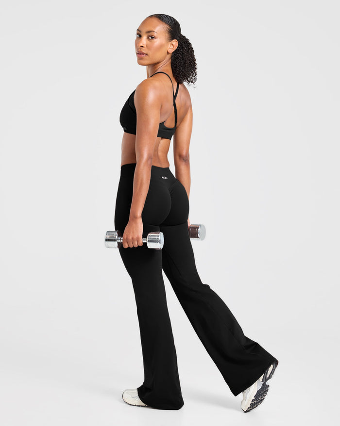 Enhance Seamless Flared Leggings - Black