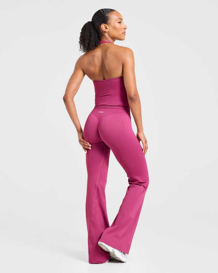 Enhance Seamless Flared Leggings - Dusky Rose