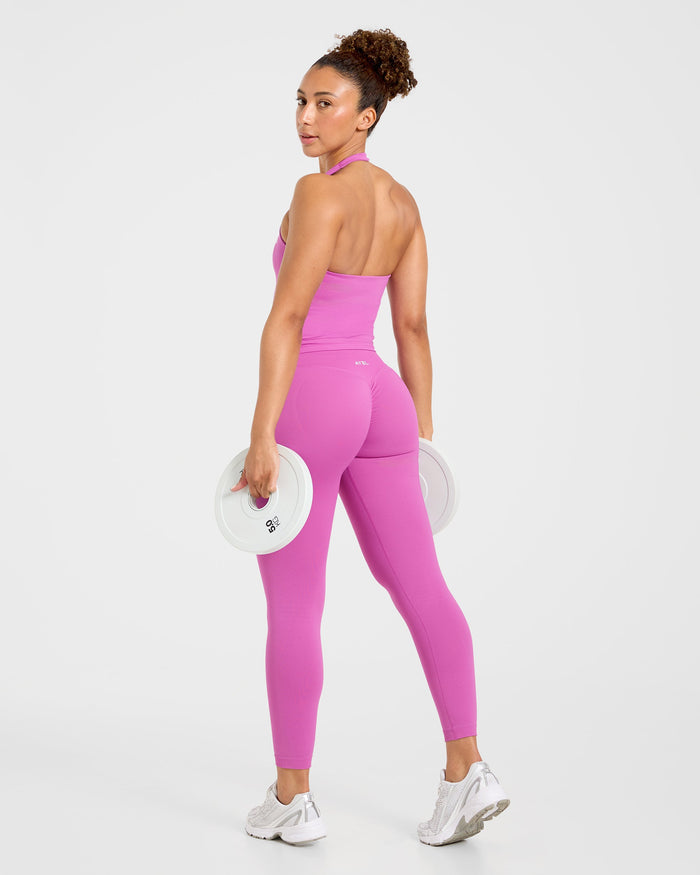 Enhance Seamless Halterneck Top - Summer Violet