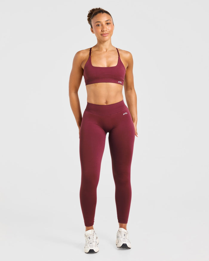 Enhance Seamless Leggings - Mahogany Red