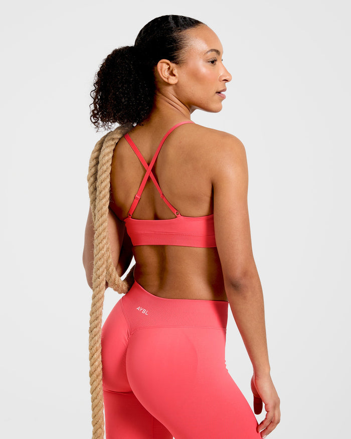 Enhance Seamless Sports Bra - Summer Coral