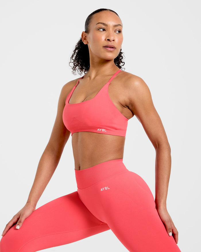 Enhance Seamless Sports Bra - Summer Coral