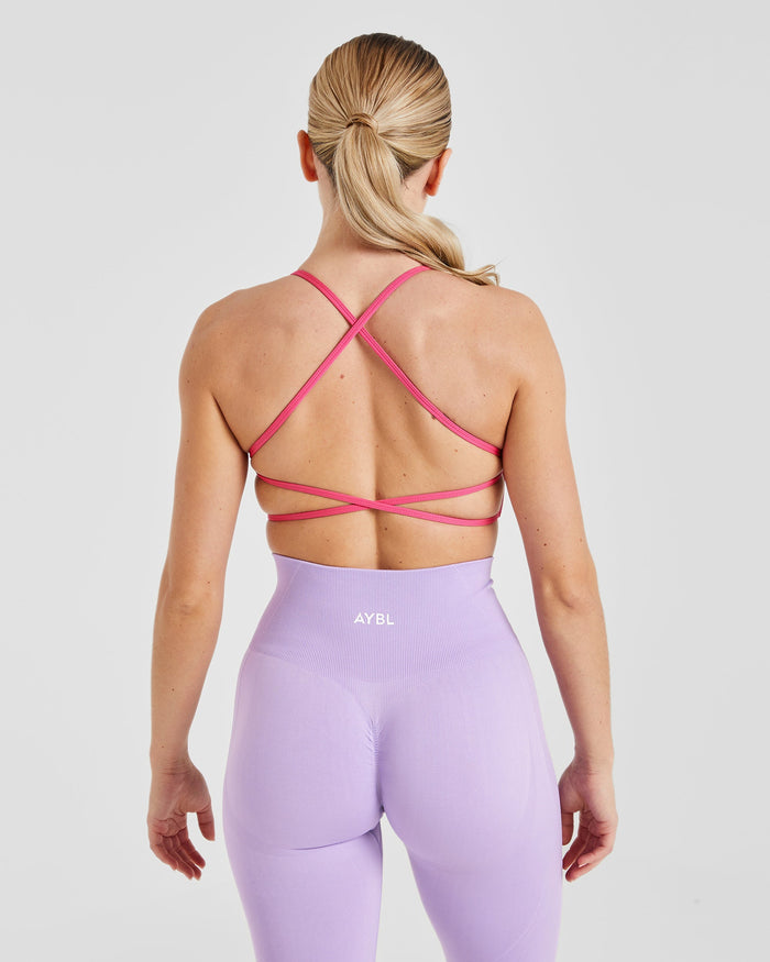 Essential Crossback Sports Bra - Hot Pink
