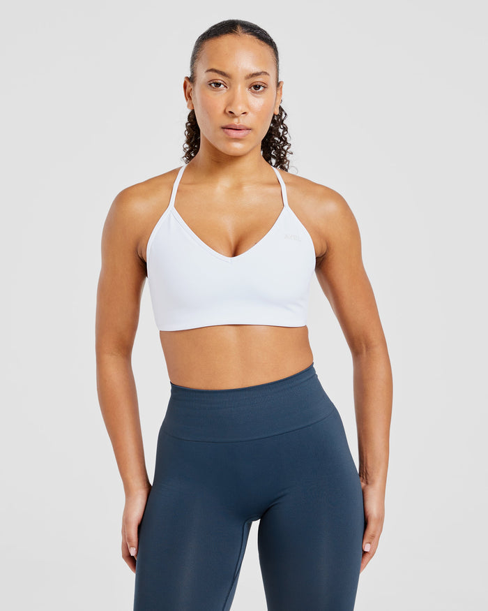 Essential Crossback Sports Bra - White