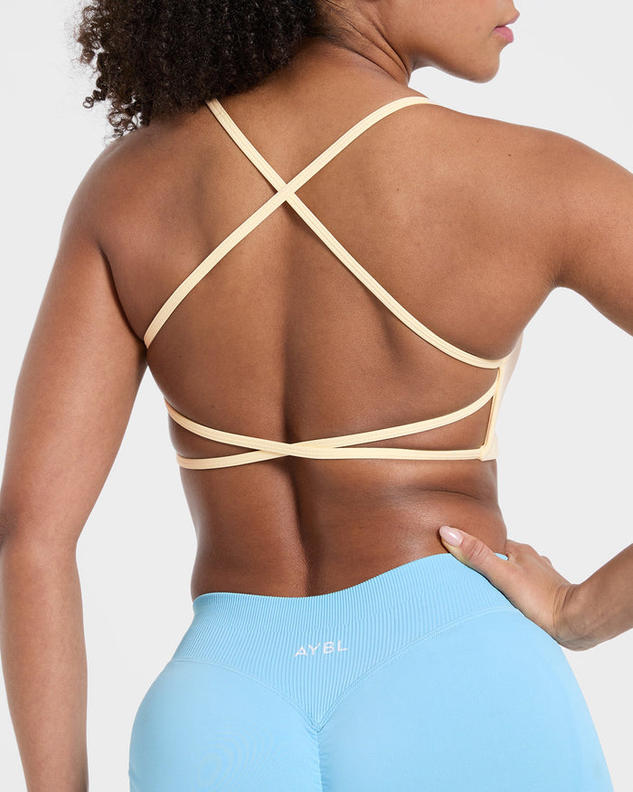 Essential Crossback Sports Bra - Yellow