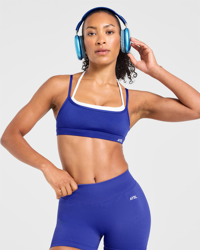 Essential Double Layer Sports Bra - Cobalt
