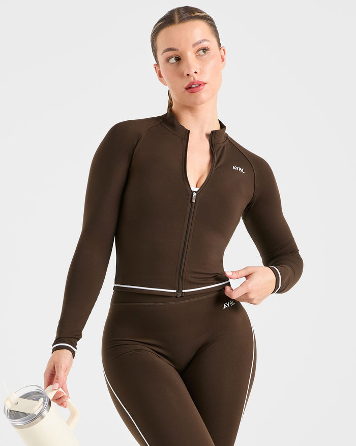 Form Zip Up Jacket - Coffee Bean