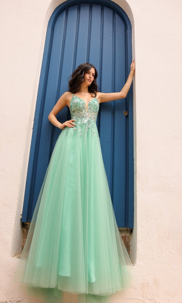 Dusty Sage Formal Long Dress Q1391 By Nox Anabel